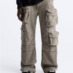 ZARA Mens Utility Pocket Jeans - Waist 32